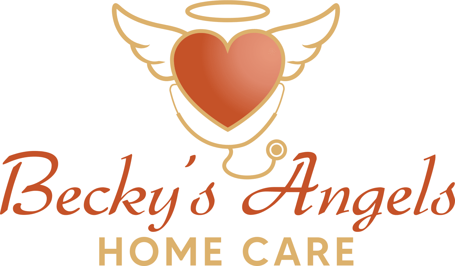 Becky's Angels Home Care heart logo with wings