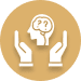 Mental health support icon with question mark