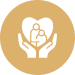 Heart and hands family emblem